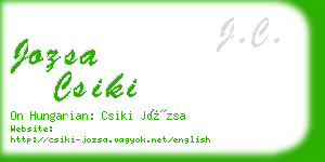 jozsa csiki business card